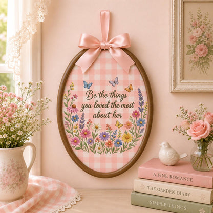 Personalized Embroidered Ornament, Memorial Gift for Loss of Mom, Floral Remembrance Keepsake, Sympathy Gift for Her, Bereavement Home Decor