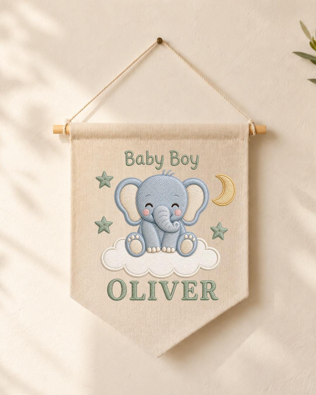 Personalized Mallard Duck Wall Hanging, Custom Name Embroidered Banner, Duck Hunting Nursery Decor, Rustic Baby Boy Room Gift