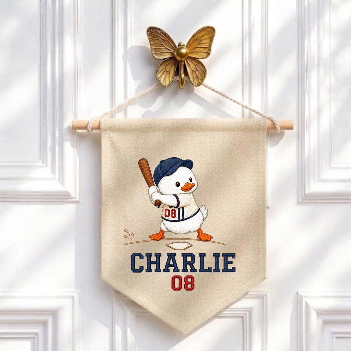 Personalized Snowman Baseball Wall Hanging, Custom Name and Number Banner, Winter Sports Nursery Decor, Christmas Boy Gift