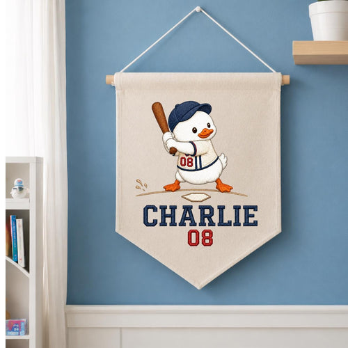 Personalized Snowman Baseball Wall Hanging, Custom Name and Number Banner, Winter Sports Nursery Decor, Christmas Boy Gift