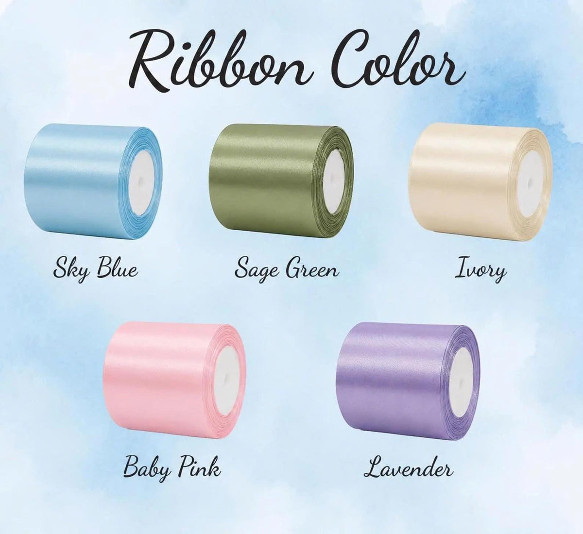 Available satin ribbon colors