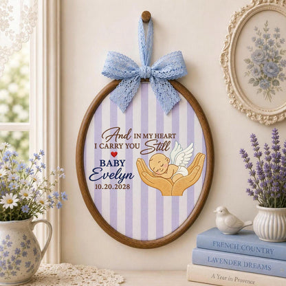 Personalized Baby Memorial Embroidered Ornament, Infant Loss Keepsake, Angel Baby Remembrance Gift, Pregnancy Loss Memorial Decor
